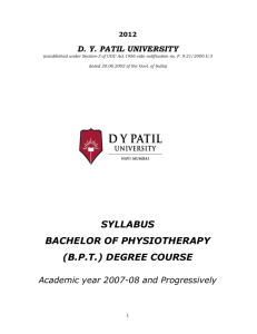 School of Physiotherapy