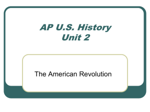 AP U.S. History Unit 2