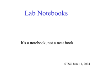 Lab Notebooks