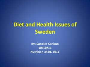 Diet and Health Issues of Sweden