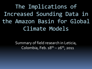 The Implications of Sounding Data in the Amazon