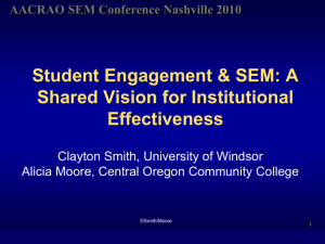 Student Engagement & SEM