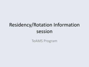 Residency/Rotation Information session