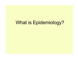 Brief orientation slides "What is Epidemiology?"