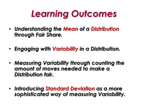 Introducing mean and standard deviation