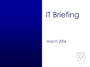 IT Briefing - Emory University
