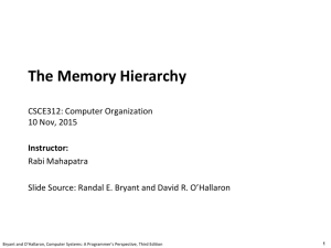 Memory-Hierarchy - CS Course Webpages