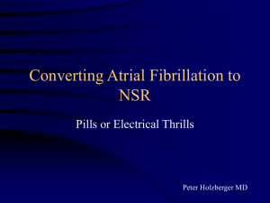 Atrial Fibrillation: Strategies for the Acute Conversion