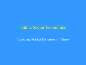 Taxes & Behavior: Theory