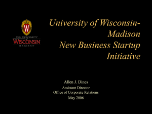 UW-Madison Resources for startup business development