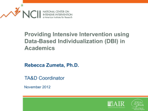 PowerPoint slides - National Center on Intensive Intervention