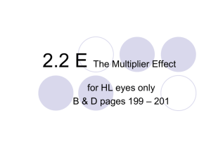 2.2 E The multiplier effect