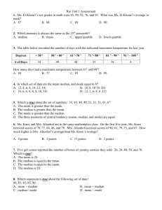 Data Analysis Test - DPS Middle School Math Wiki