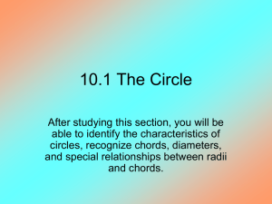 10.1 The Circle