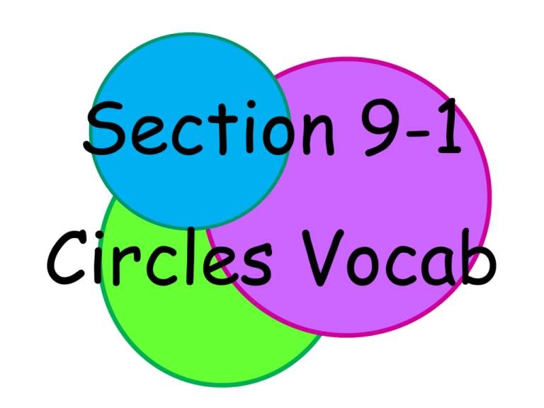 What Do You Call The Center Of The Circle