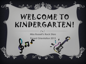 Welcome to Kindergarten! - Santa Rosa County School District