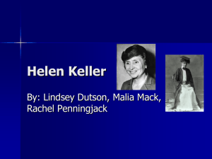 Helen Keller - lgened portofolio10 website