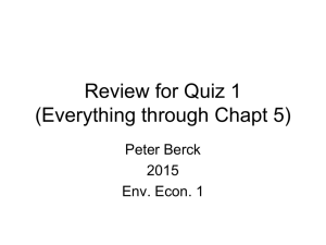 Review for Quiz 1 2012