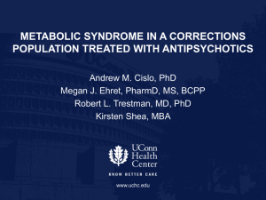 Metabolic Syndrome in a Corrections Population