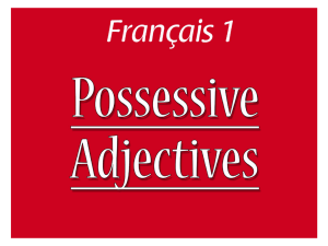 13 - Possessive adjectives