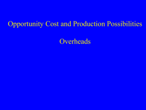 Opportunity Costs and Production Possibilities