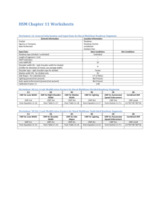 Worksheet 1D (a): Crashes by Severity Level and Collision Type for