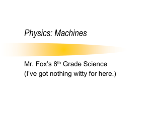 Physics: Machines