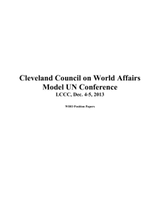 Cleveland Council on World Affairs Model UN