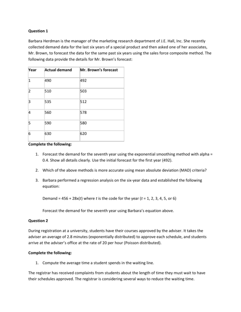 regression analysis pom qm