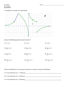 VU Calculus Name