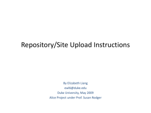 Repository/Site Upload Instructions
