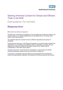 Seeking Informed Consent for Simple and Efficient Trials in the NHS