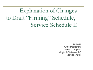 Explanation of Schedule E Changes - 08-2009