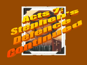 Acts 7.1-29 - Great Barr Church of Christ