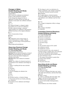 Changes in Matter Guided Reading and Study Use Target Reading