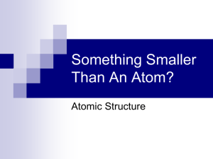 Atoms Review and Electron Configuration