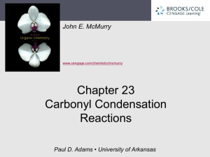 23. Carbonyl Condensation Reactions