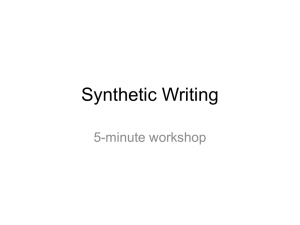 Synthetic Writing