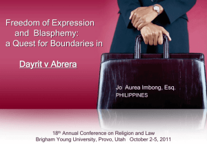Name of presentation - International Center for Law and Religion
