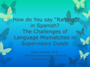 How do You say “Rafting” in Spanish? The Challenges of