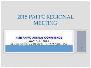 PAFPC 2012 Regional meeting