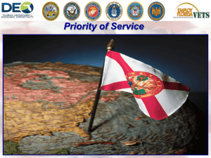 Veteran Priority of Service - Department of Economic Opportunity