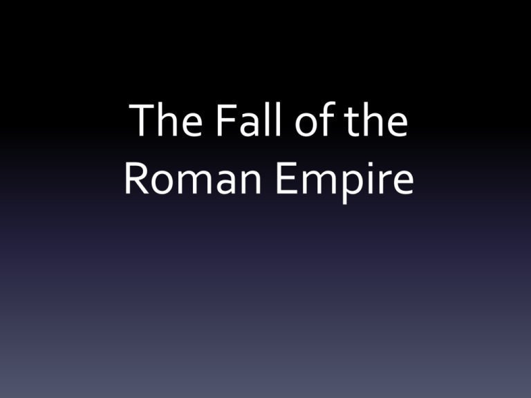 What Economic Factors Led To The Fall Of The Roman Empire