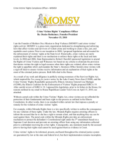 Crime Victims' Rights Compliance Officer—MOMSV Crime Victims