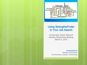 Using StrengthsFinder for Your Job Search