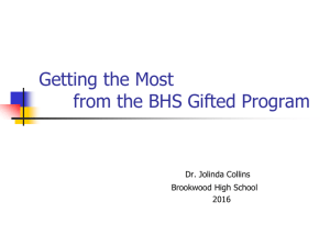 Gifted Program Informational Slideshow