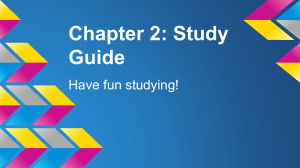 Chapter 2: Study Guide
