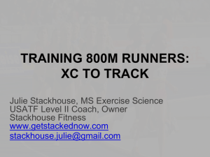 TRAINING 800M RUNNERS: XC TO TRACK