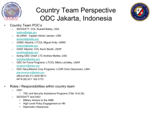 Jakarta ODC Country Team Perspective