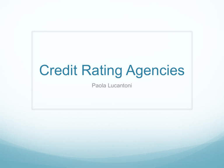 Credit Rating Agencies